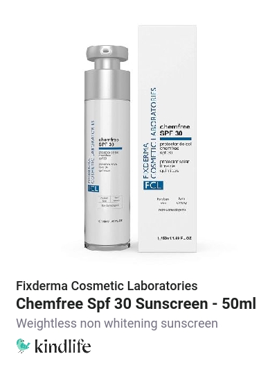 Fixderma Cosmetic Laboratories Chemfree Spf Sunscreen Ml