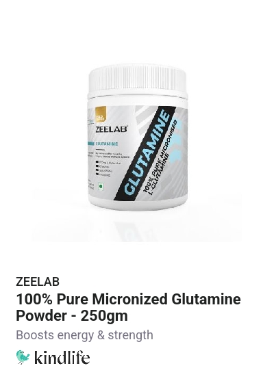 ZEELAB 100 Pure Micronized Glutamine Powder 250gm