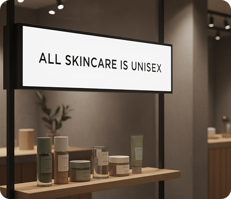 A collection of men's skincare products arranged neatly.