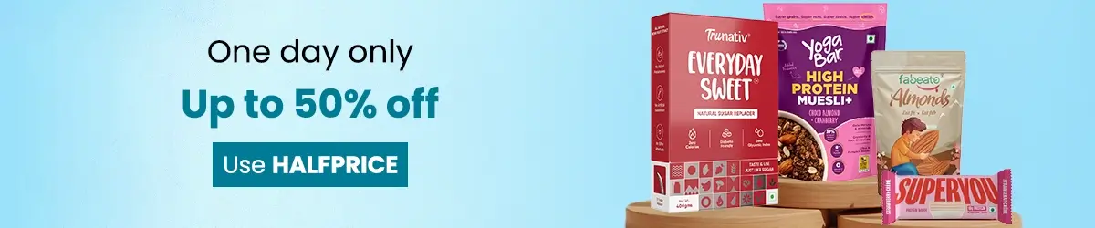 Half price upto 50% off