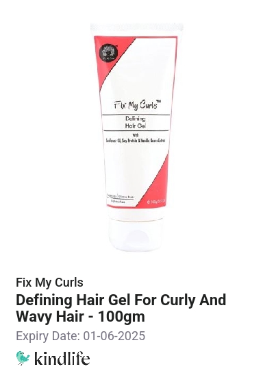 Buy Fix My Curls Defining Hair Gel For Curly And Wavy Hair - 100gm ...