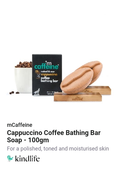 mCaffeine: Cappuccino Coffee Bathing Bar Soap - 100gm