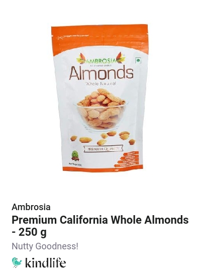 Ambrosia: Premium California Whole Almonds - 250 g