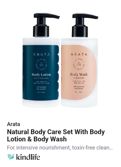 Arata Natural Body Care Set With Body Lotion & Body Wash