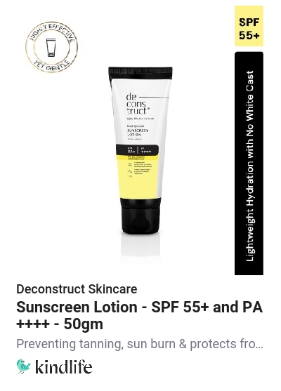 Deconstruct Skincare: Sunscreen Lotion - SPF 55+ and PA ++++ - 50gm