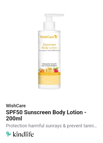 WishCare SPF50 Sunscreen Body Lotion 200ml