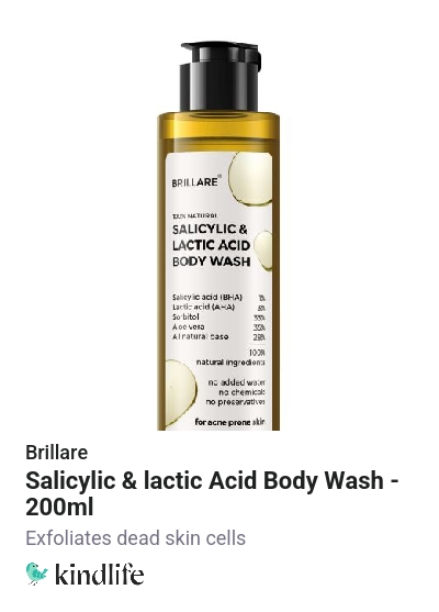 Brillare Salicylic & lactic Acid Body Wash 200ml