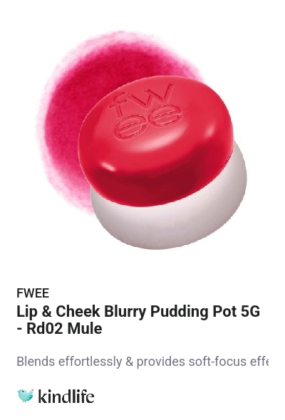 FWEE Lip & Cheek Blurry Pudding Pot 5G Rd02 Mule