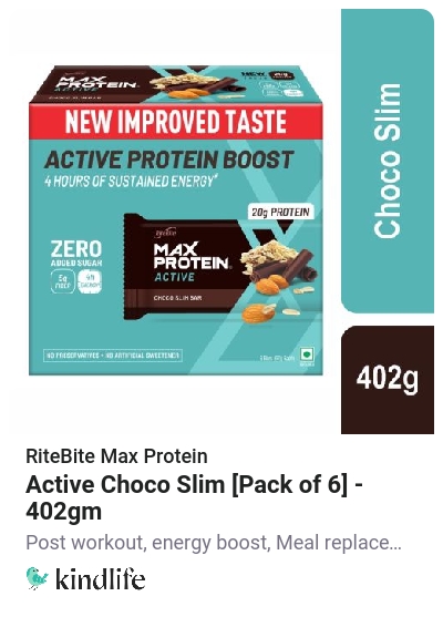 RiteBite Max Protein: Active Choco Slim [Pack of 6] - 402gm