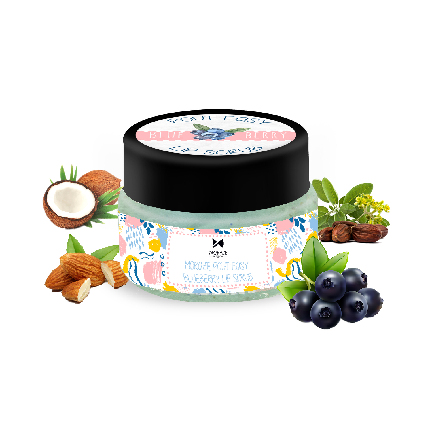 Moraze London Pout Easy Blueberry Lip Scrub, 10 GM