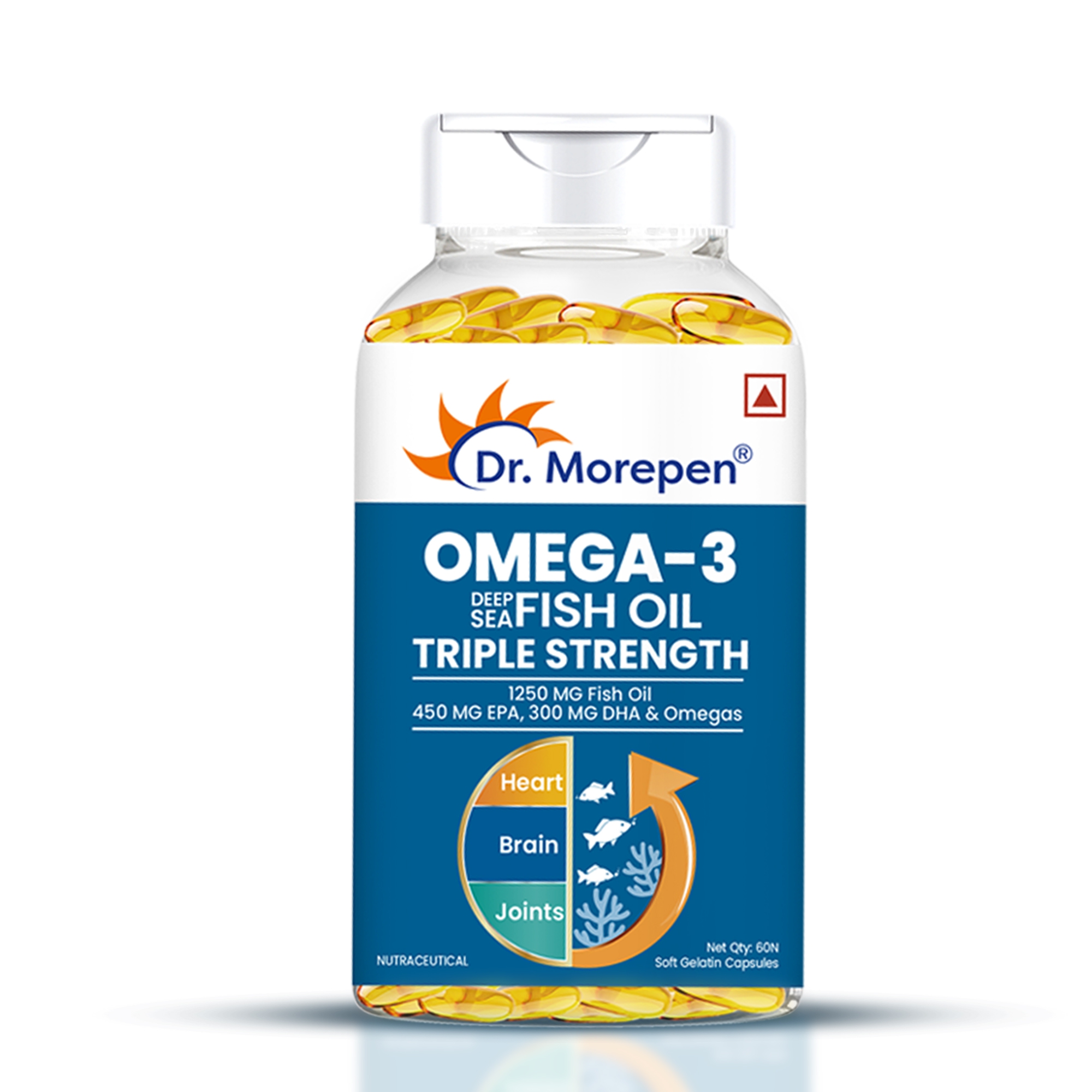 Omega 3 Deep Sea Fish Oil Triple Strength - 60 Softgels