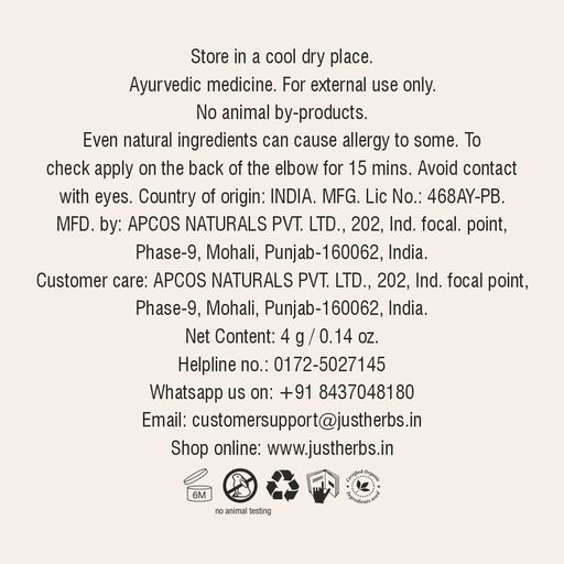 Just Herbs Lip and Cheek Tint Peachy coral 02 4gm