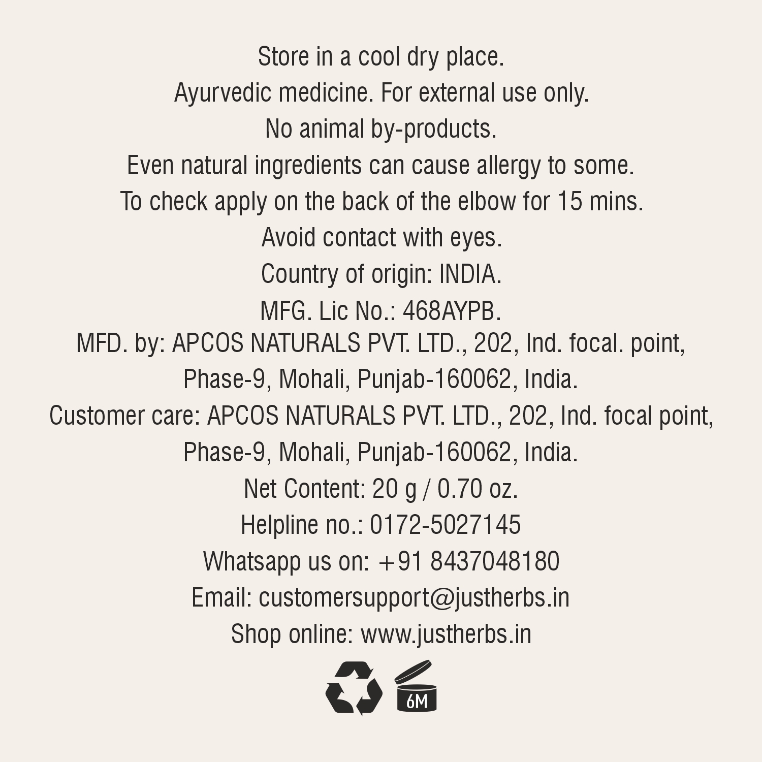 Just Herbs Hydrating Skin Tint SPF 15+ Natural 2 20ml