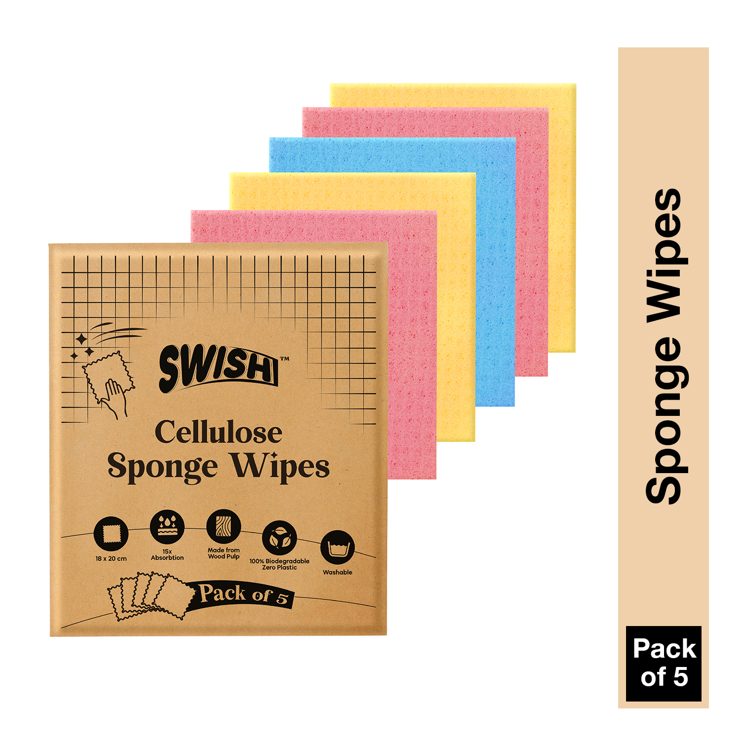 Cellulose Sponge Kitchen Wipes