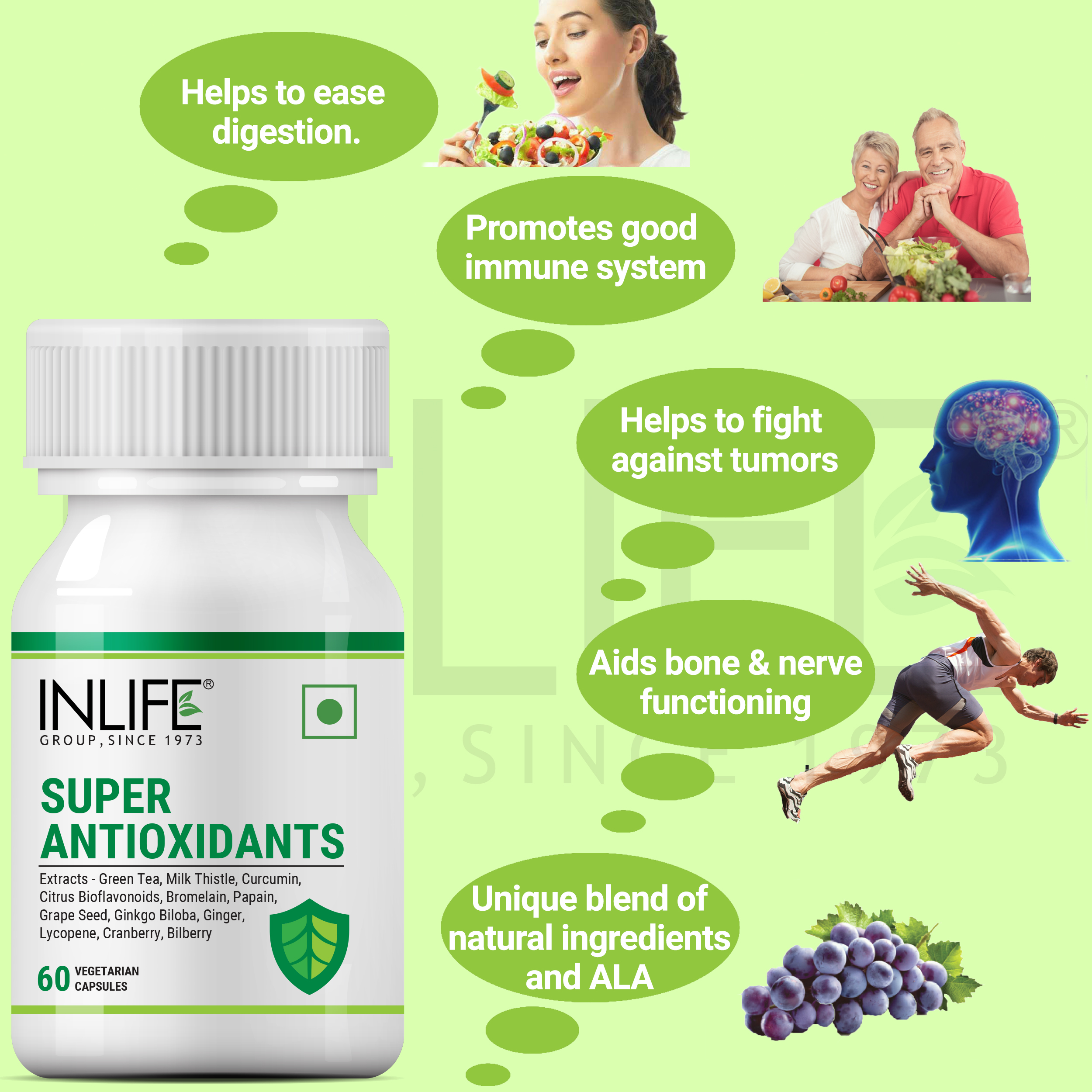 Inlife Super Antioxidant Supplement 60 Vegetarian Capsules