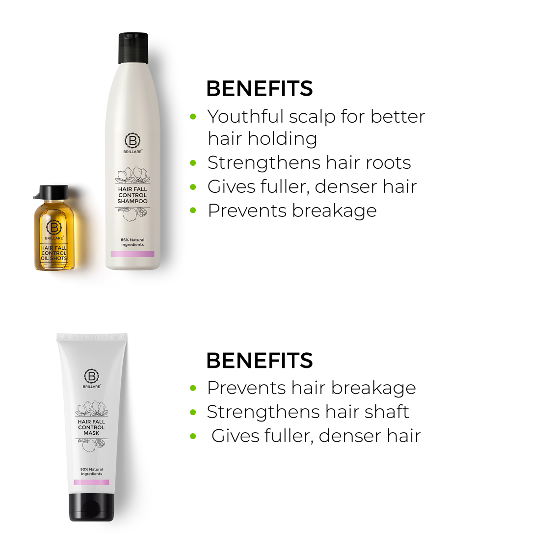 Brillare: Hair Fall Control Treatment Combo Brillare: Hair Fall Control Treatment Combo