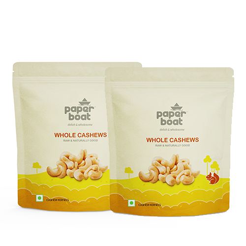 Natural & Premium Whole Cashews - Pack of 2 (500gm each)