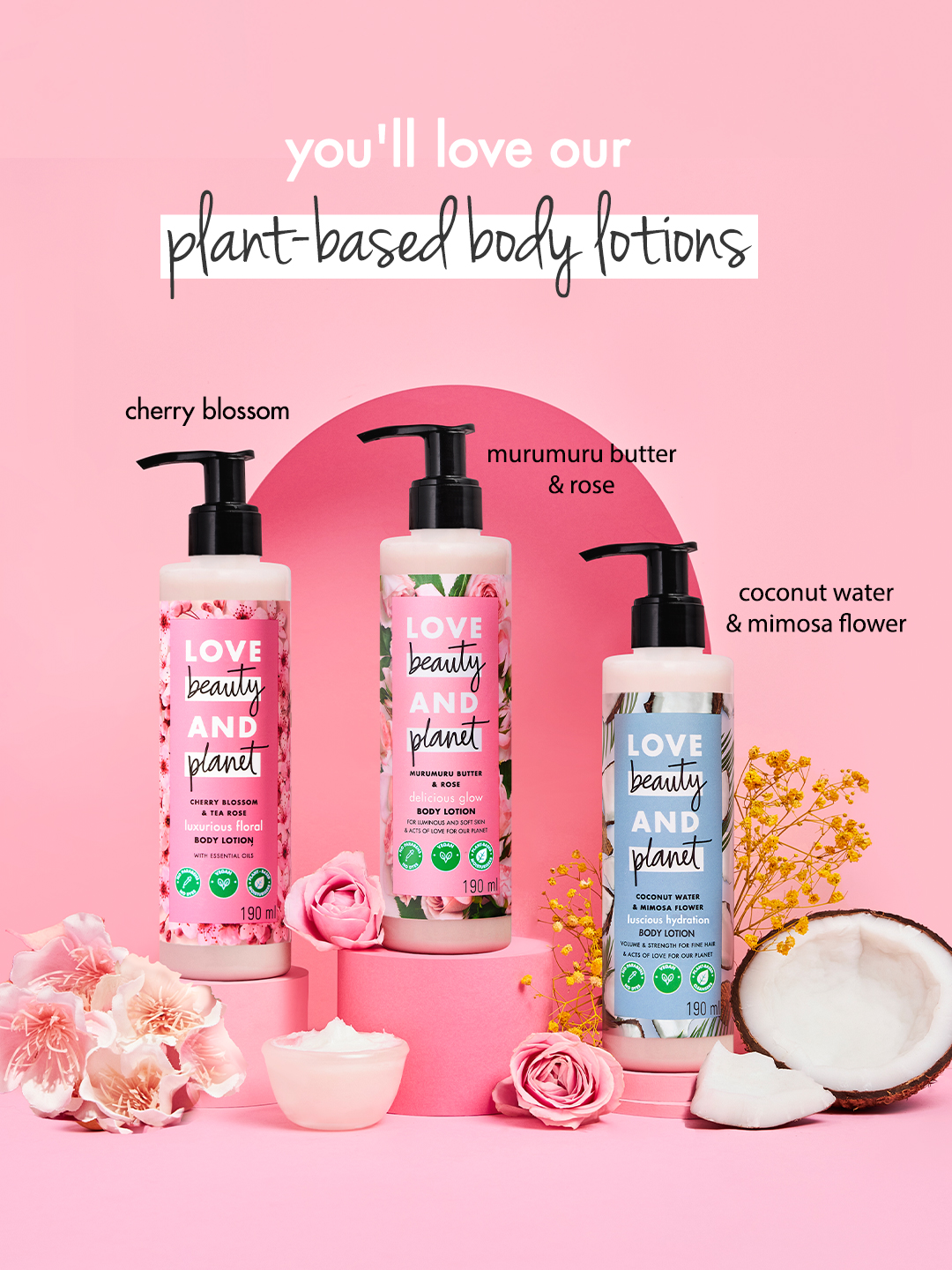 Love Beauty And Planet: Murumuru Butter & Rose Body Lotion - 190ml