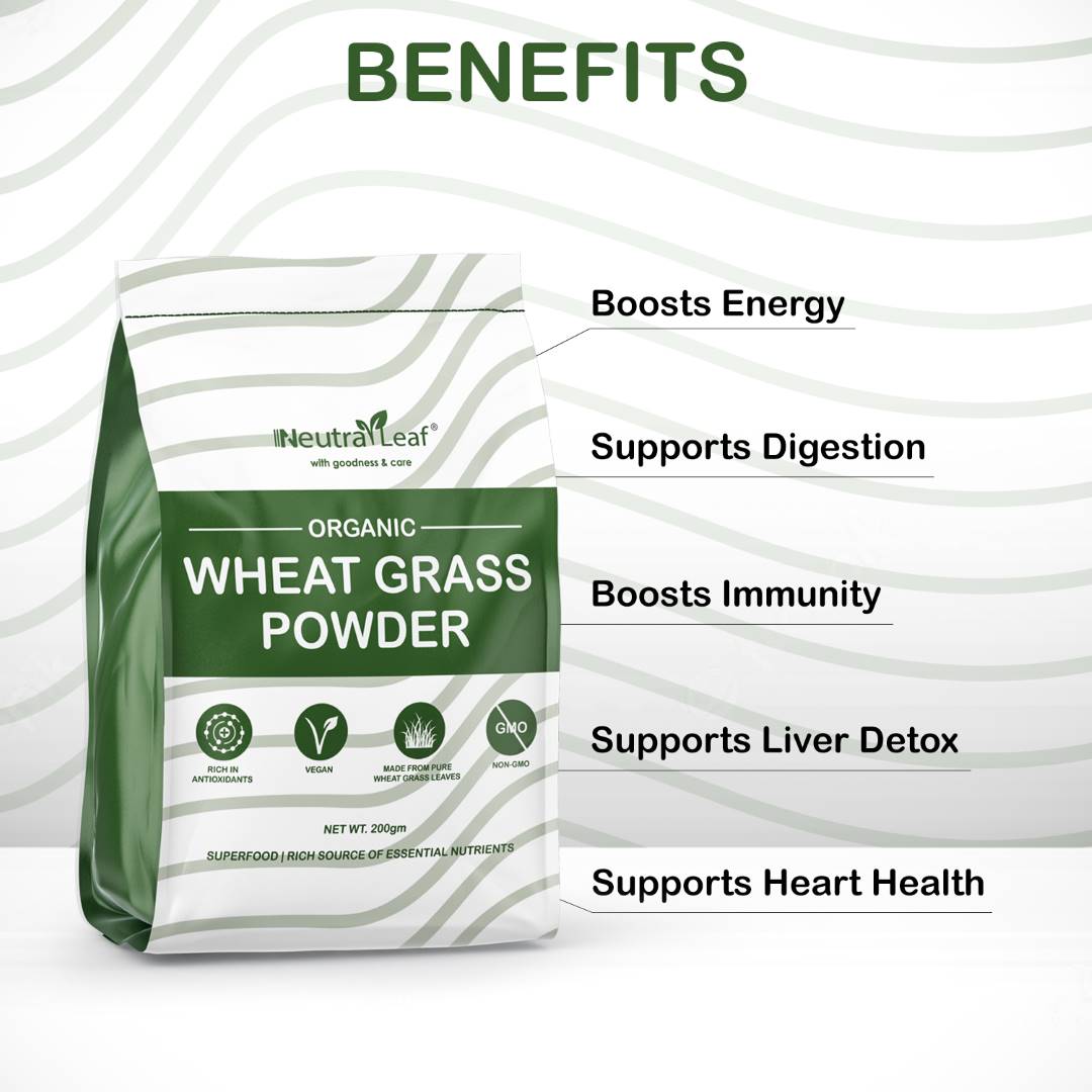 NeutraLeaf Organic Wheatgrass Powder 200gm