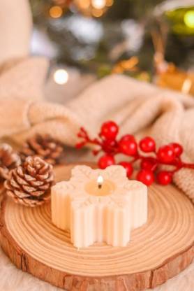 Snowflake Soy Candle -White -1 pc