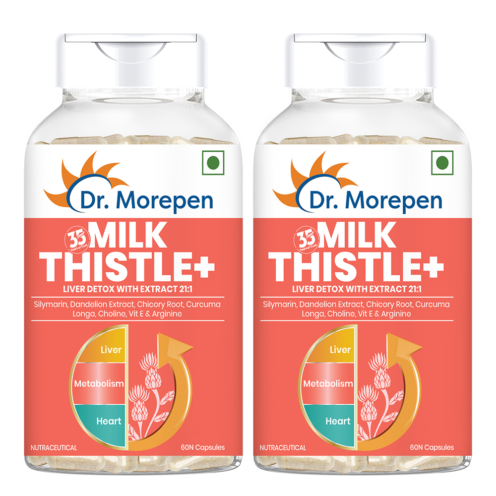 Milk Thistle+ for Liver Detox, Protection Enhancement - 60 Veg Capsules Pack of 2