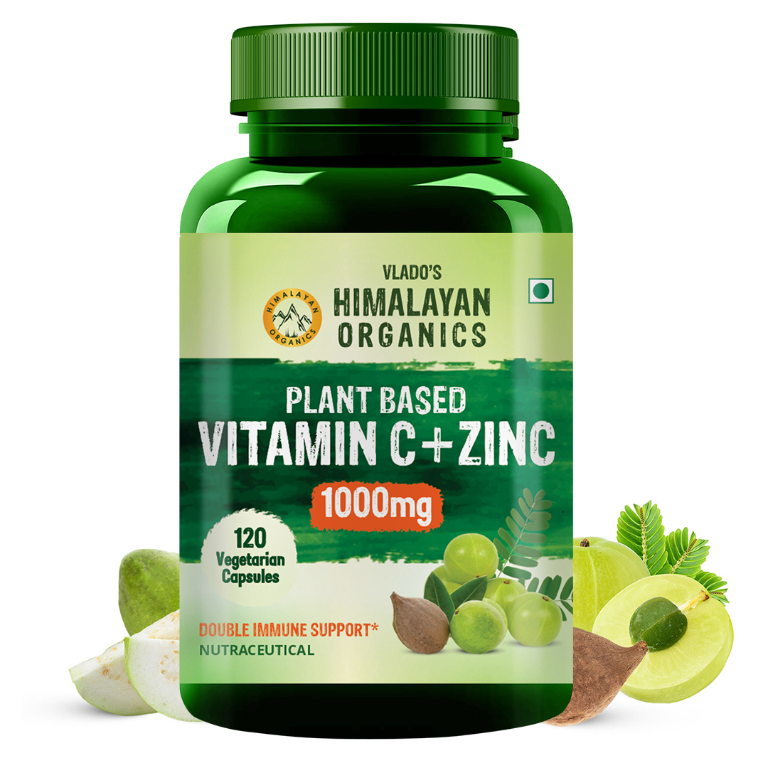 Plant Based Vitamin C with Zinc - 120 Veg Capsules