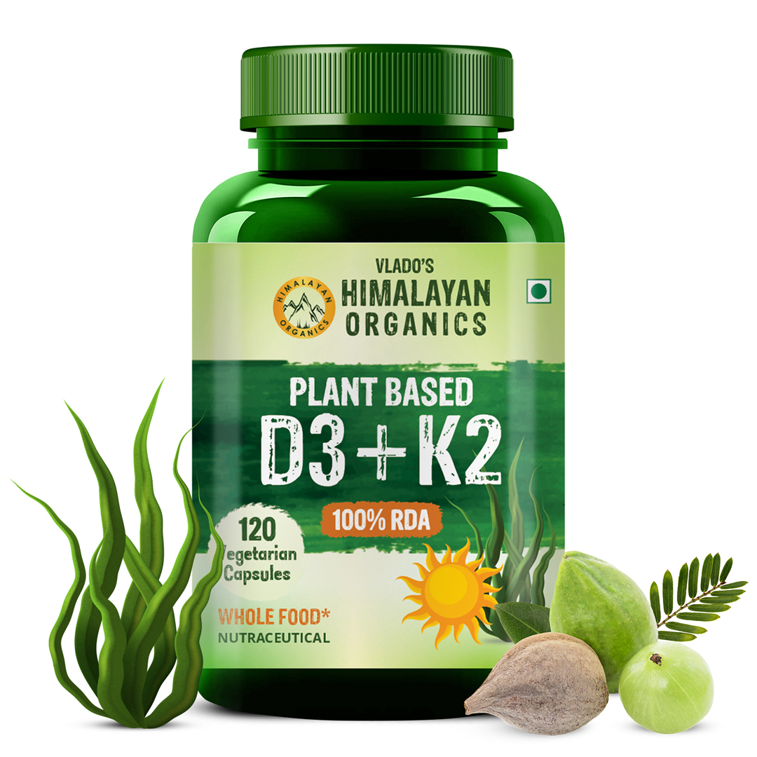 Plant Based D3 + K2 - 120 Veg Capsules