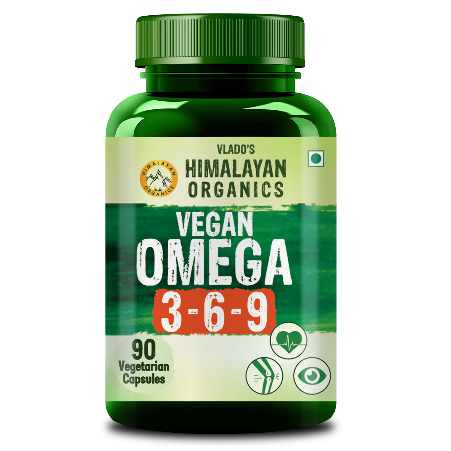 Omega 3 6 9 Vegan Natural Nutrition Supplement for Muscle, Bone , Heart Skin - 90 Capsules