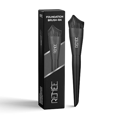 Professional Makeup Brush with Easy-to-Hold, Perfectly Blended Look, Foundation Brush R4, 1Pc - Black