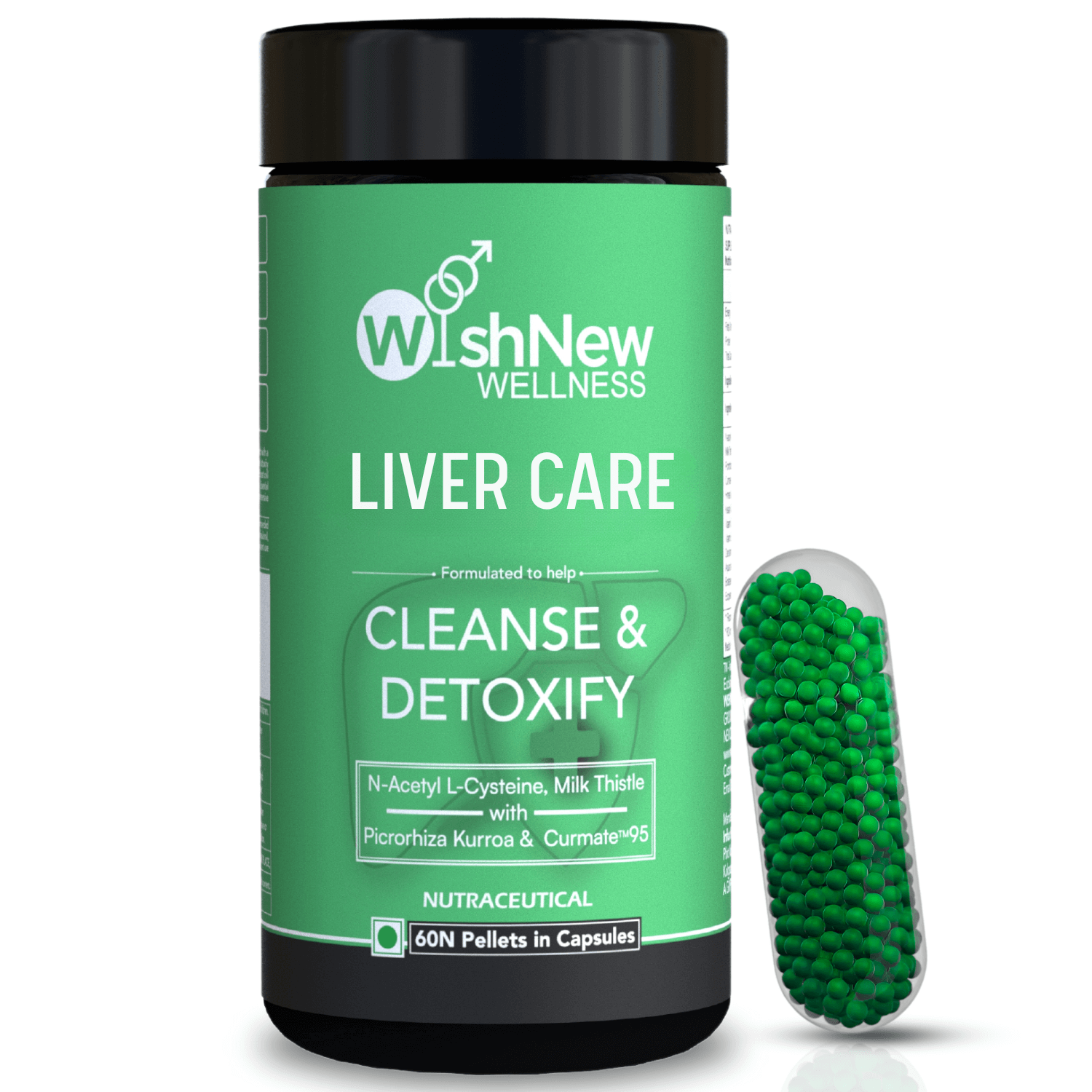 LIVER CARE | Detoxifying Liver Support with NAC, Milk Thistle, and Curmate95 | 60 Vegetarian Capsules
