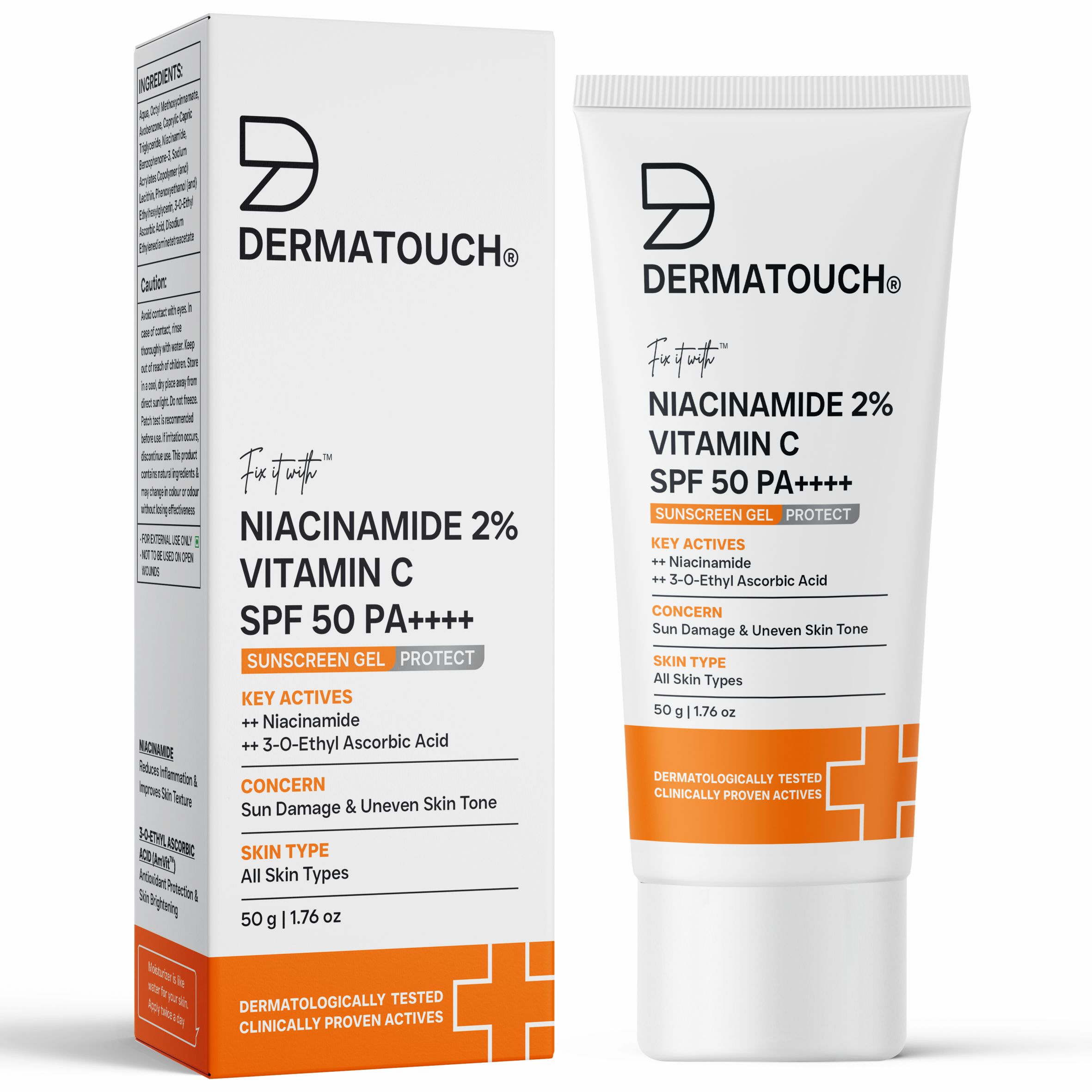 Niacinamide 2 Vitamin C Sunscreen for glowing skin 50G