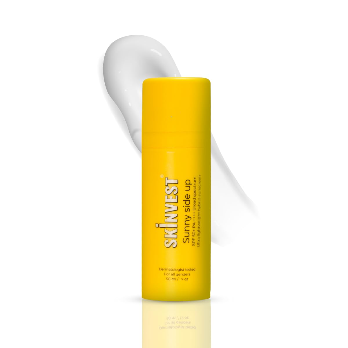 Sunny Side Up Ultra Lightweight SPF 50+ PA ++++ Sunscreen 50ml For Men Women, Protects From Sun Damage, Broad Spectrum UVA/UVB Protection, Non Greasy, Non Sticky, No White Cast, Suitable For All Skin Types