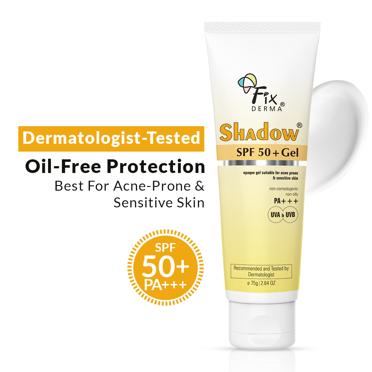 Shadow Sunscreen SPF 50+ PA+++ Gel Broad Spectrum Sunscreen - 75gm
