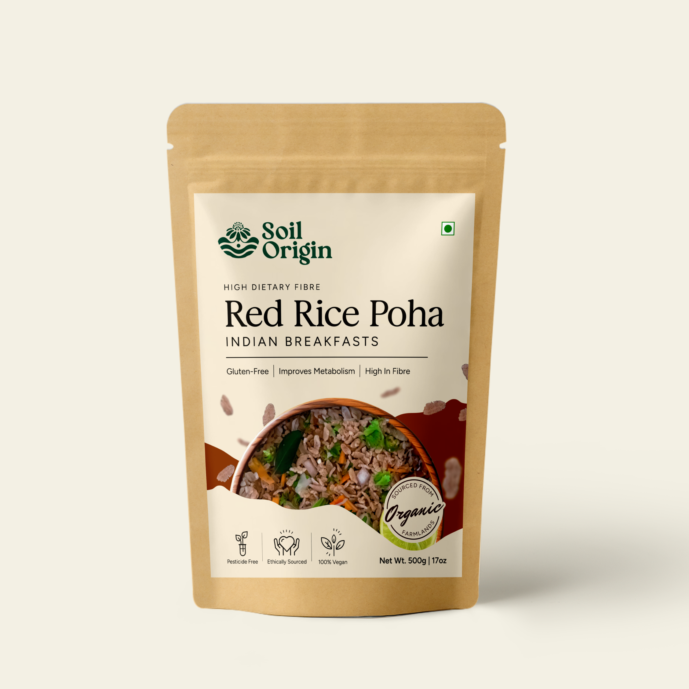 Red Rice Poha (Flakes) 500gm