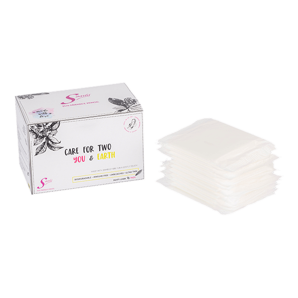 Panty Liners Bamboo Fiber Sanitary Pads - pack of 48