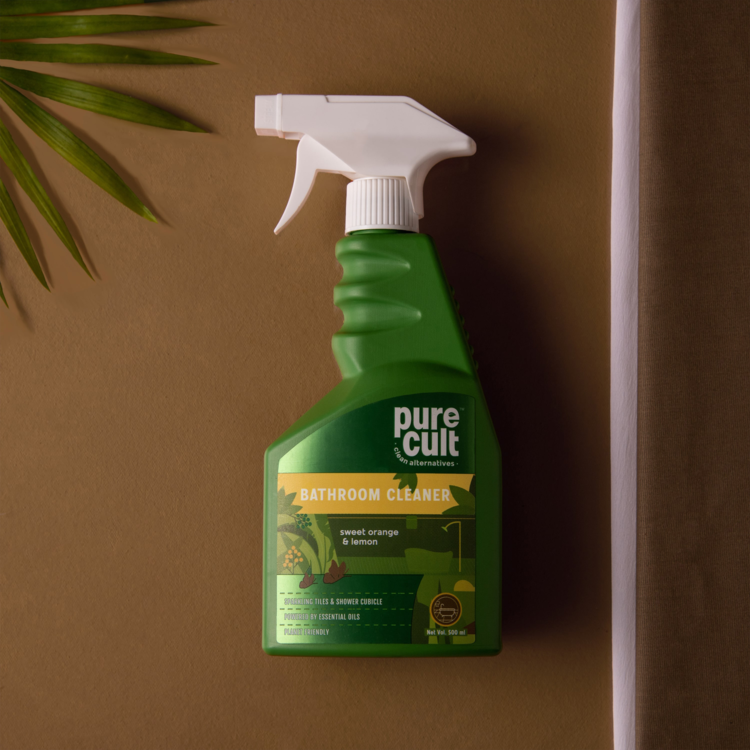 PureCult Bathroom Shower Cubicle Cleaner with Essential Oils 500 ml