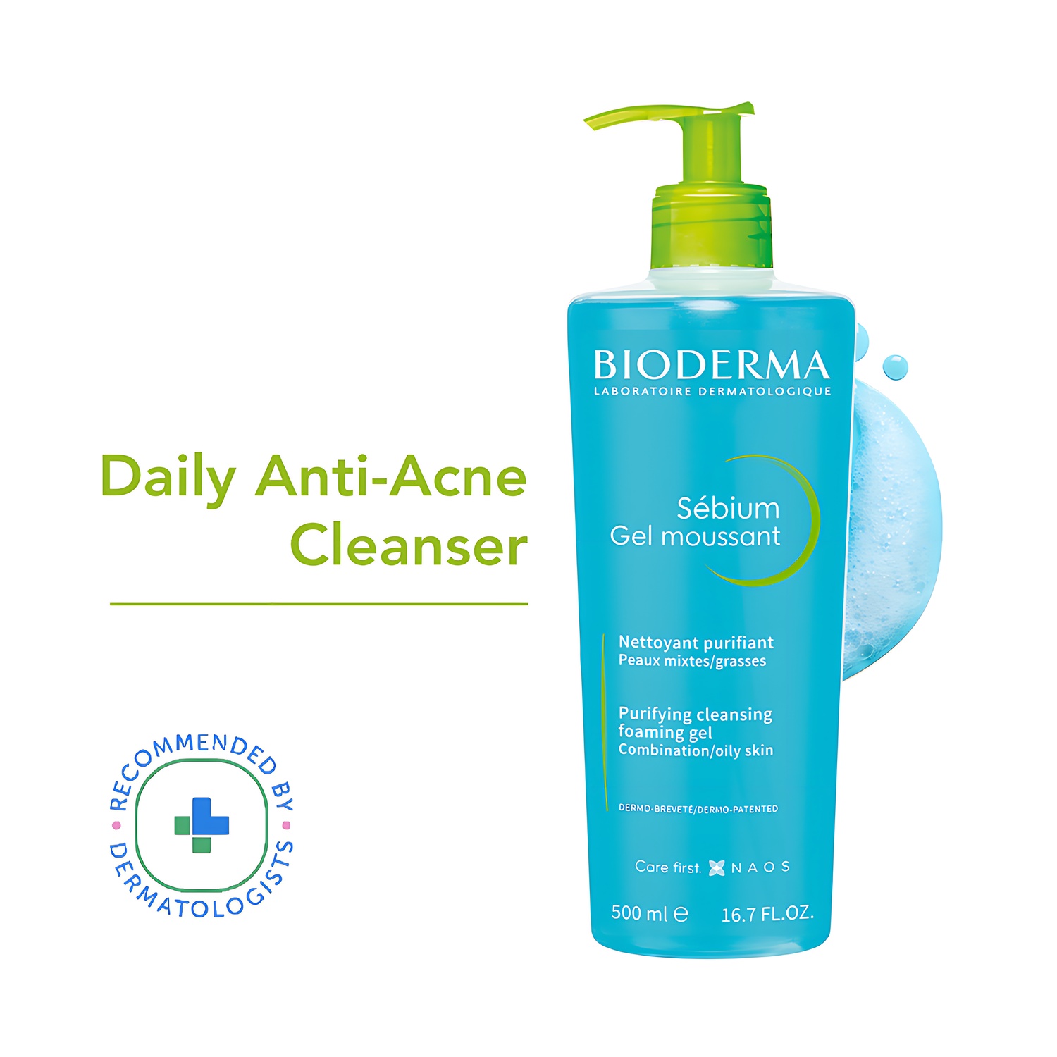 Sebium Face And Body Wash Moussant Purifying Cleansing Gel 500ml