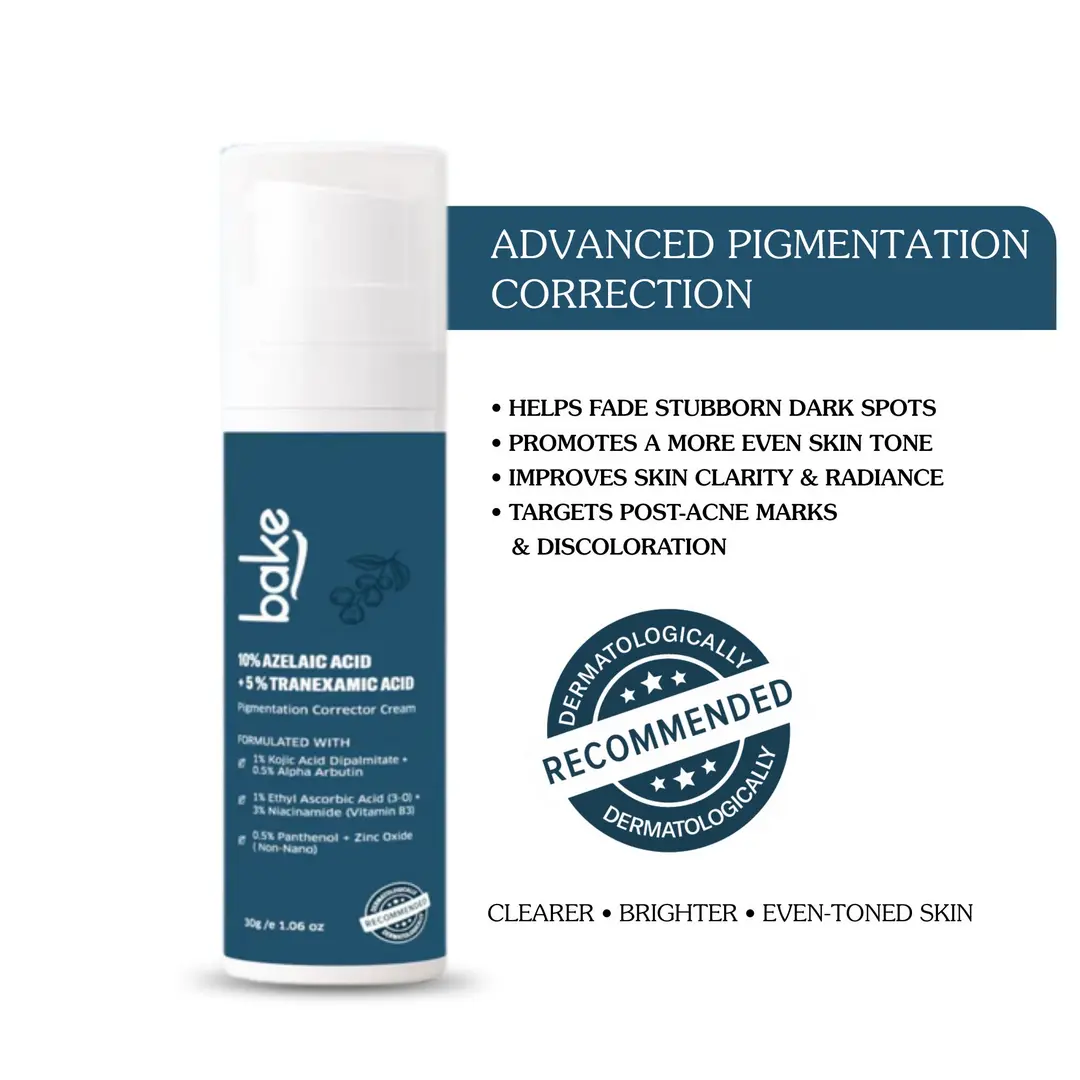 10 Azelaic Acid + 5 Tranexamic Acid Pigmentation Corrector Cream for Acne Marks, Dark Spots Uneven Skin 30gm