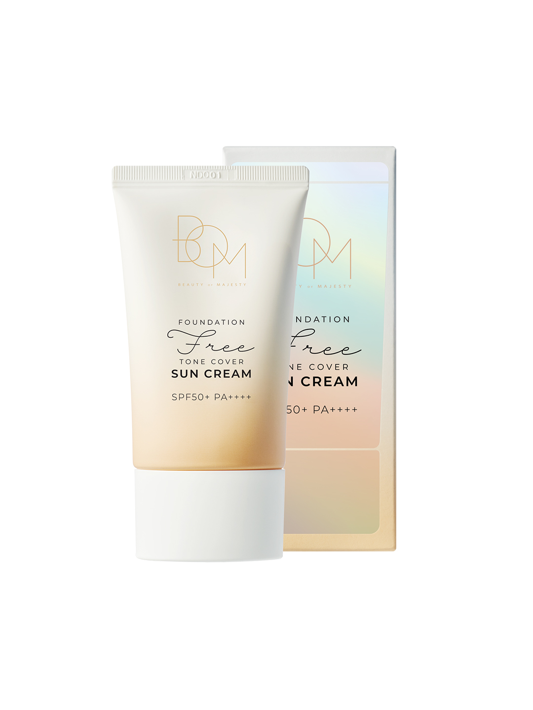 Foundation Free Tone Cover Tinted Sun Cream Spf50+Pa++++ - 50gm