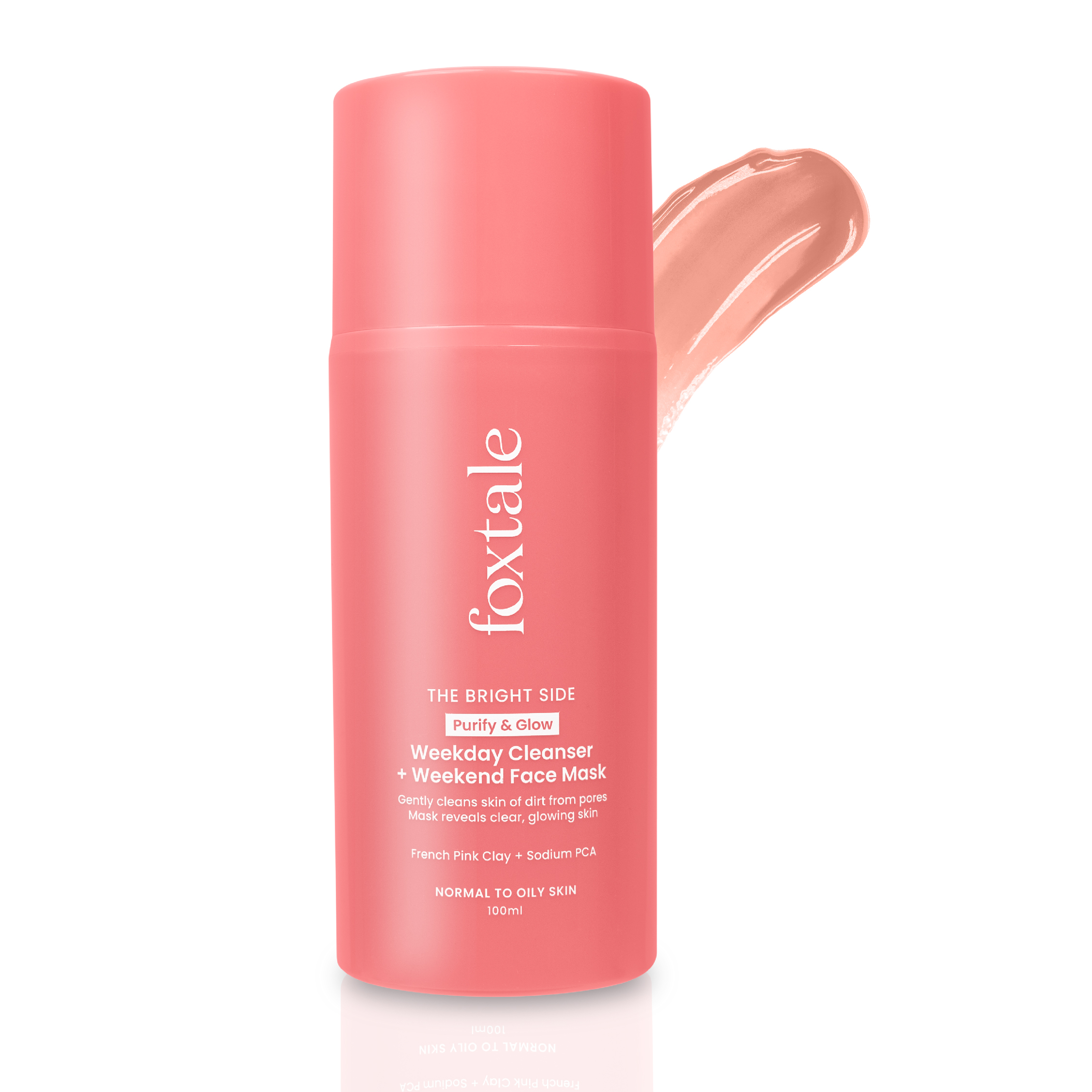Purify Glow Cleanser + Mask With French Pink Clay Sodium 100ml