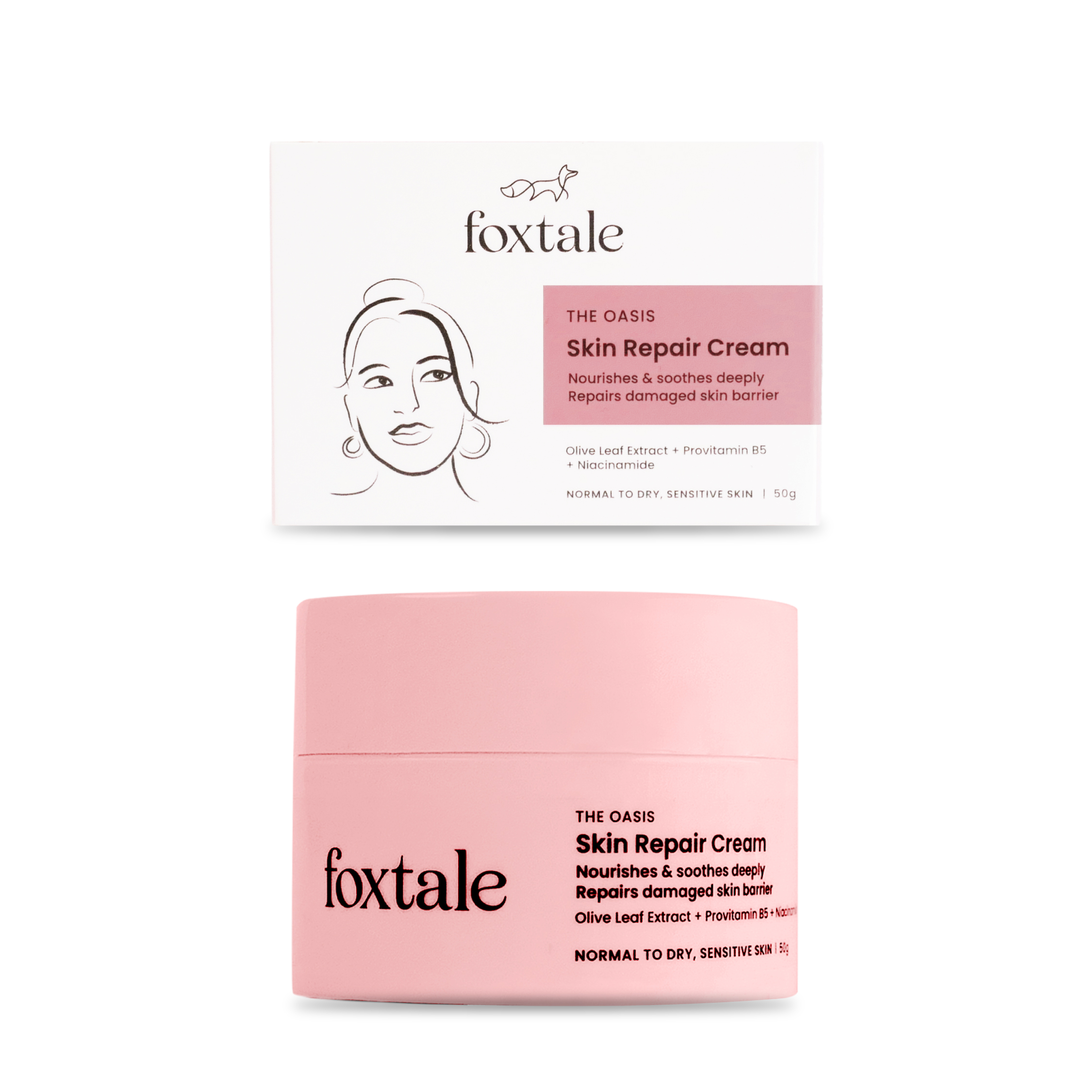 Skin Repair Cream With Olive Leaf Extract, Provitamin B5 Niacinamide 50ml