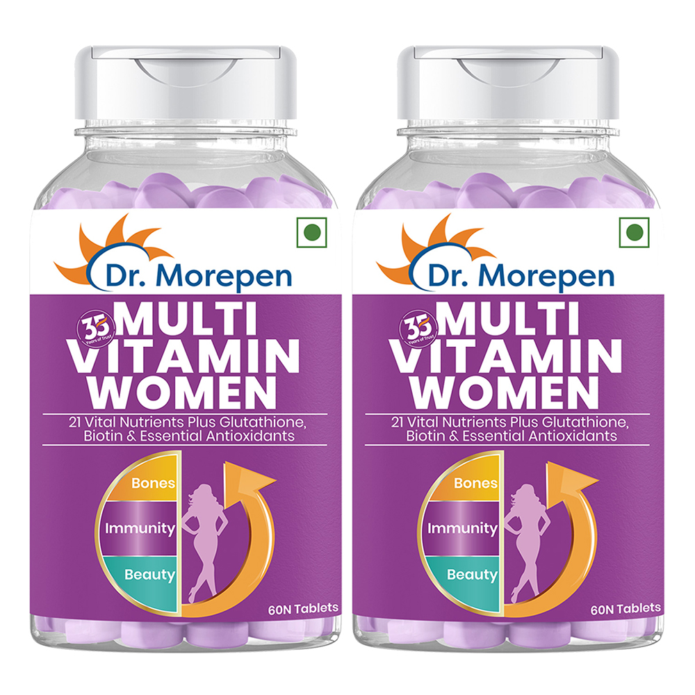 Multivitamins for Women with Calcium Herbal Extracts for Energy Immunity Boost - 60 Veg Tablets Pack of 2