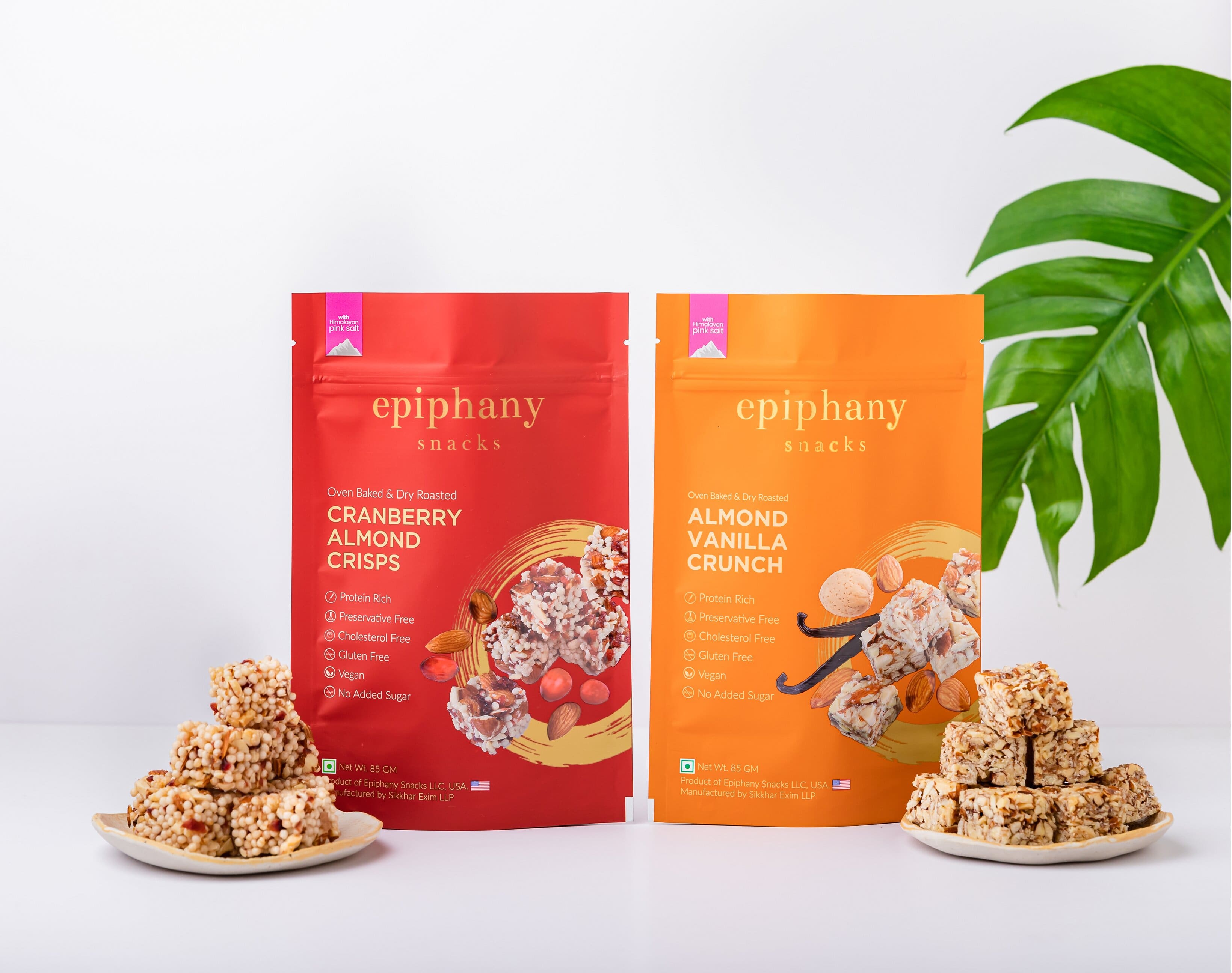 Cranberry Almond Crisps + Almond Vanilla Crunch 170gm