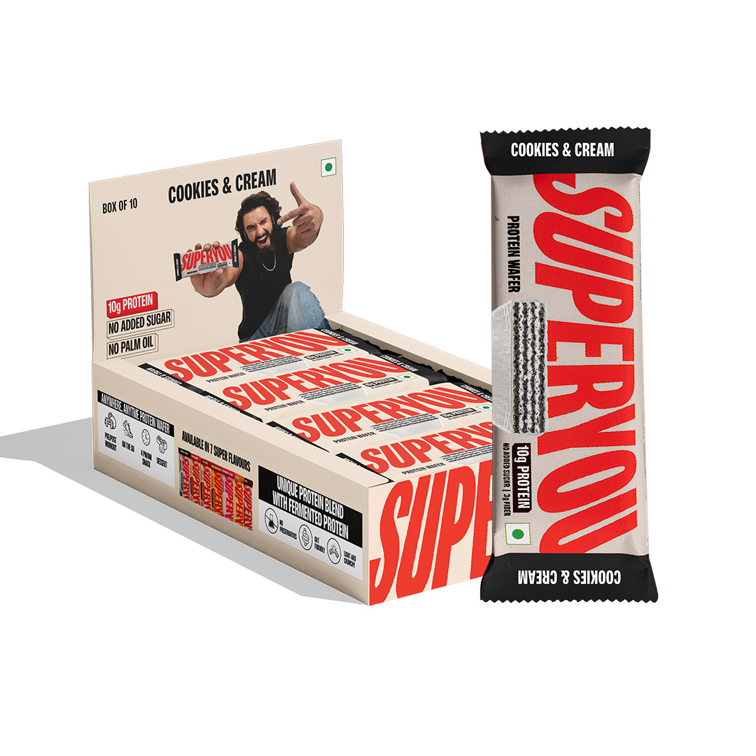Cookies Cream Protein Wafer Bars Pack of 10