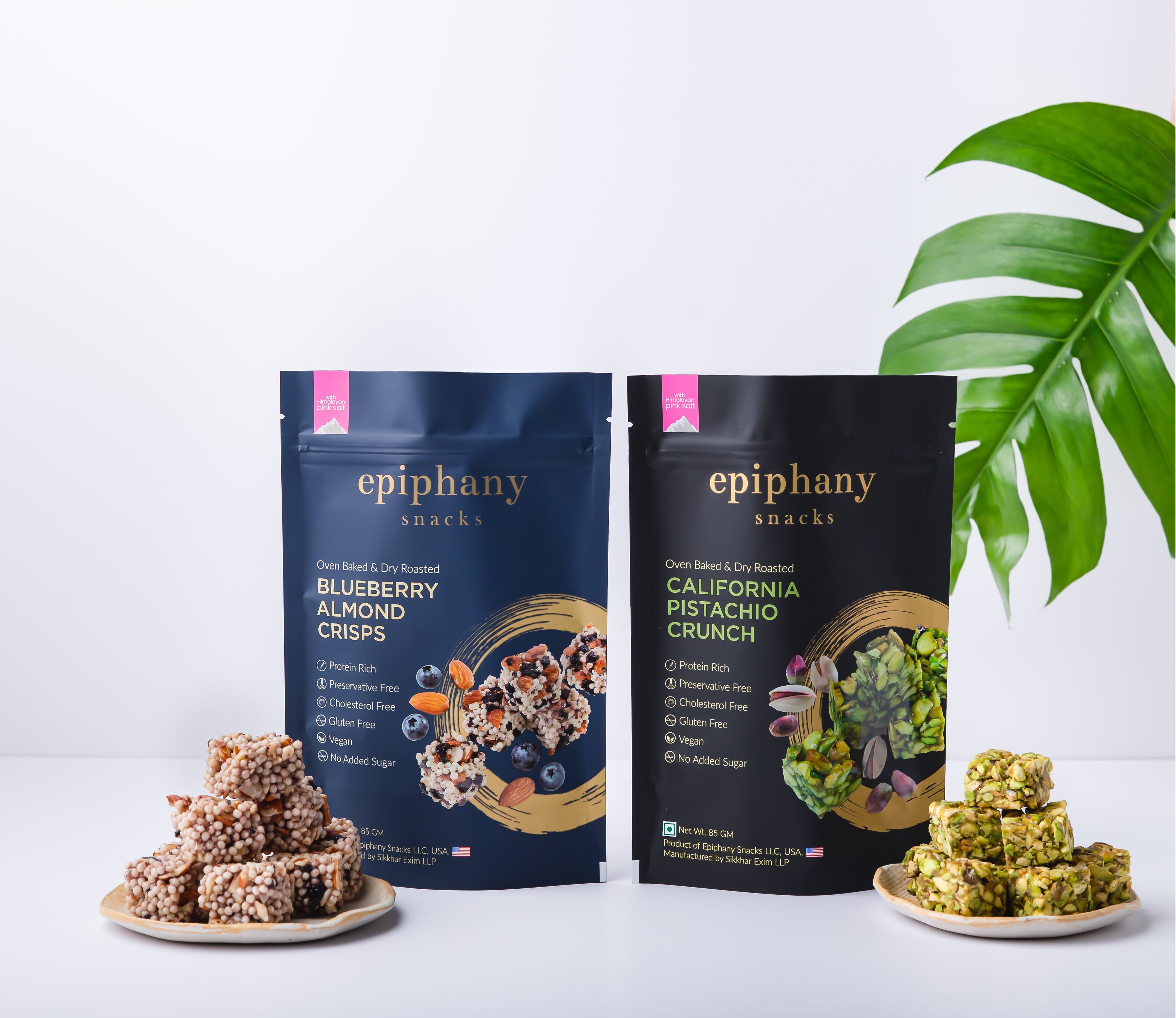 Blueberry Almond Crisps + California Pistachio Crunch 170gm