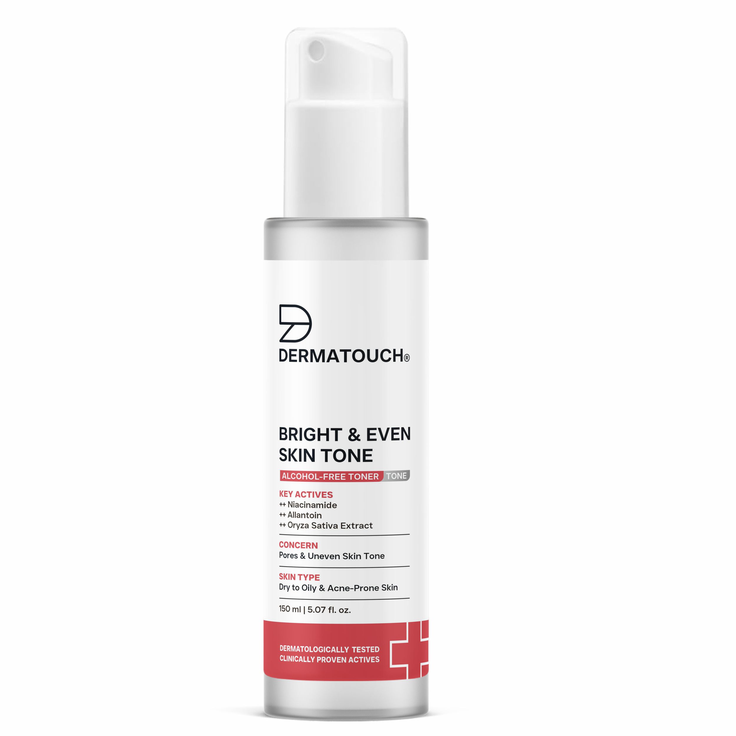 Dermatouch Bright Even Skin Tone Alcohol Free Toner With 3 Niacinamide Face Toner For Dullness, Dehydration Open Pores / Suitable For All Skin Types 150ml