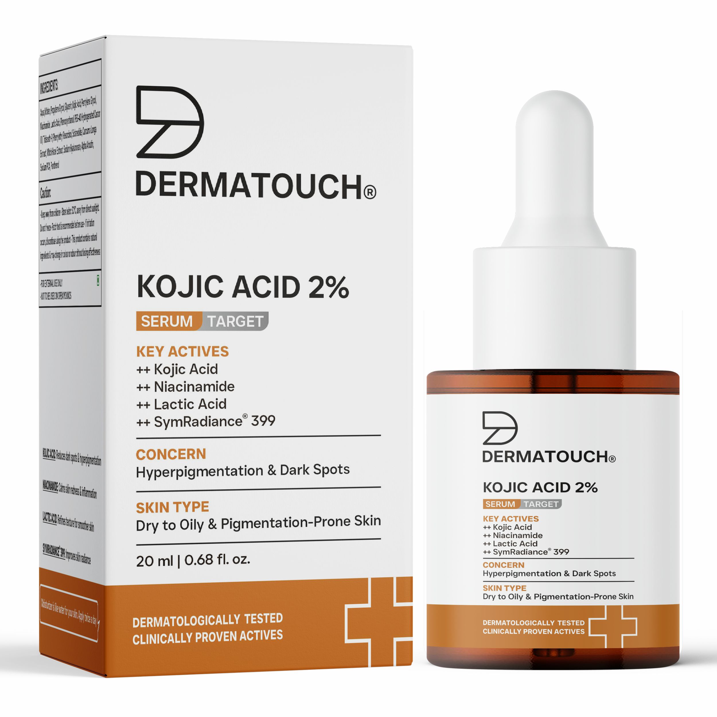 Dermatouch Kojic Acid 2 Face Serum For- Hyperpigmentaion Dark Spots For Dry To Oily Pigmentation-Prone Skin- 20ml
