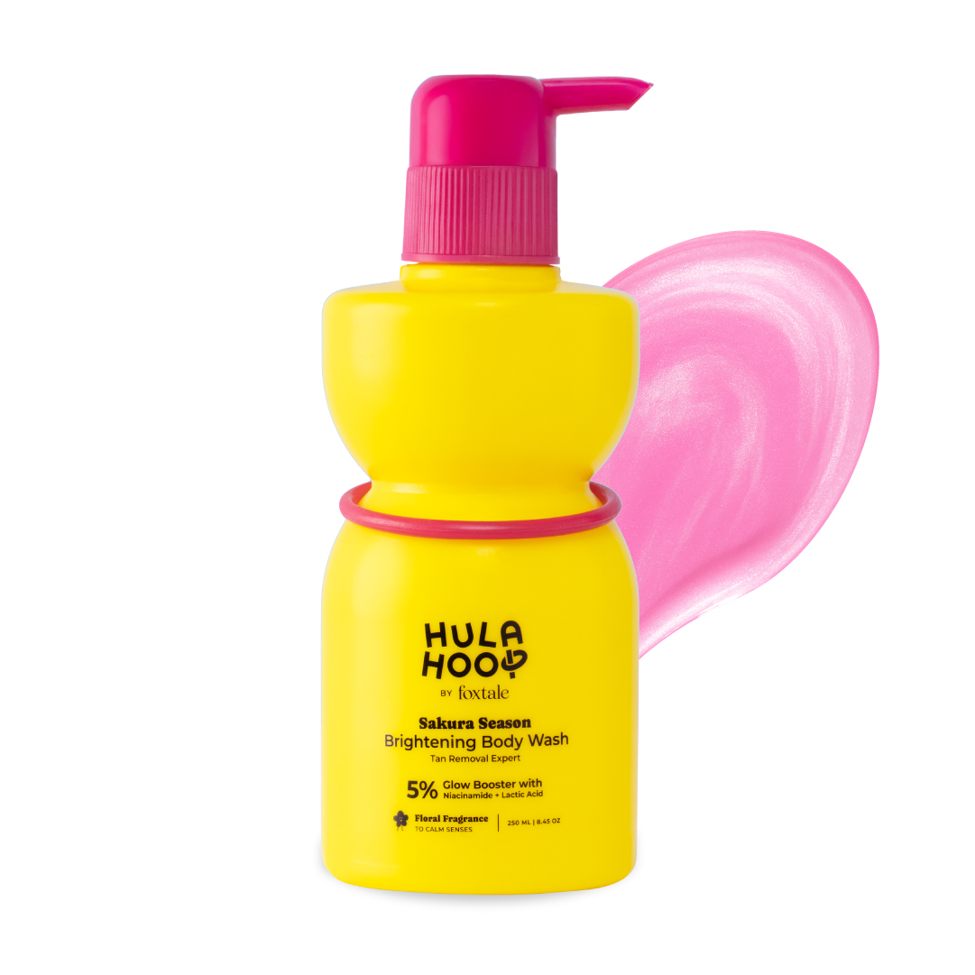 Hula Hoop Brightening Body Wash by Foxtale | Exfoliates Reduces Tan | 250ml