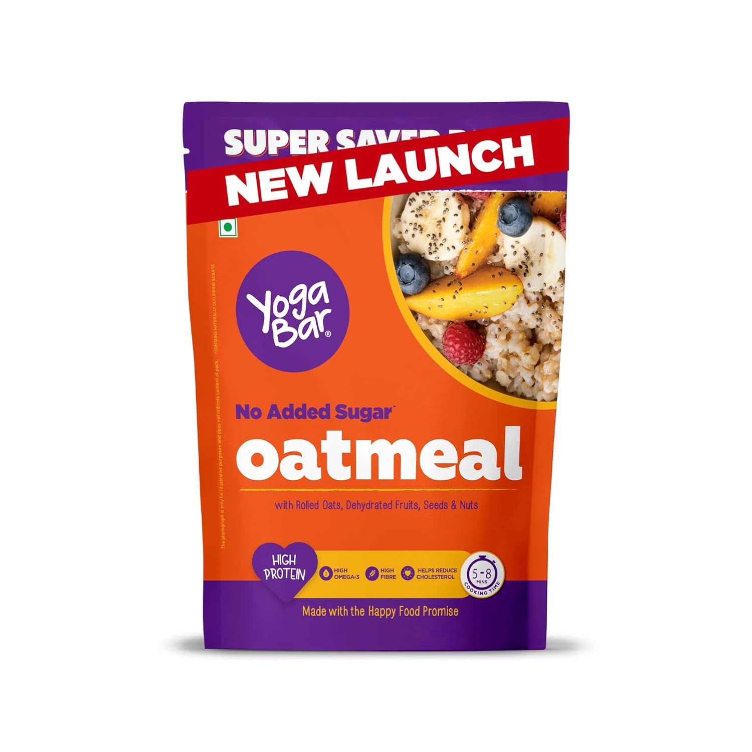 No Added Sugar Oatmeal 1kg - with Alphonso Mango, Chia Seeds and Fruits Berries