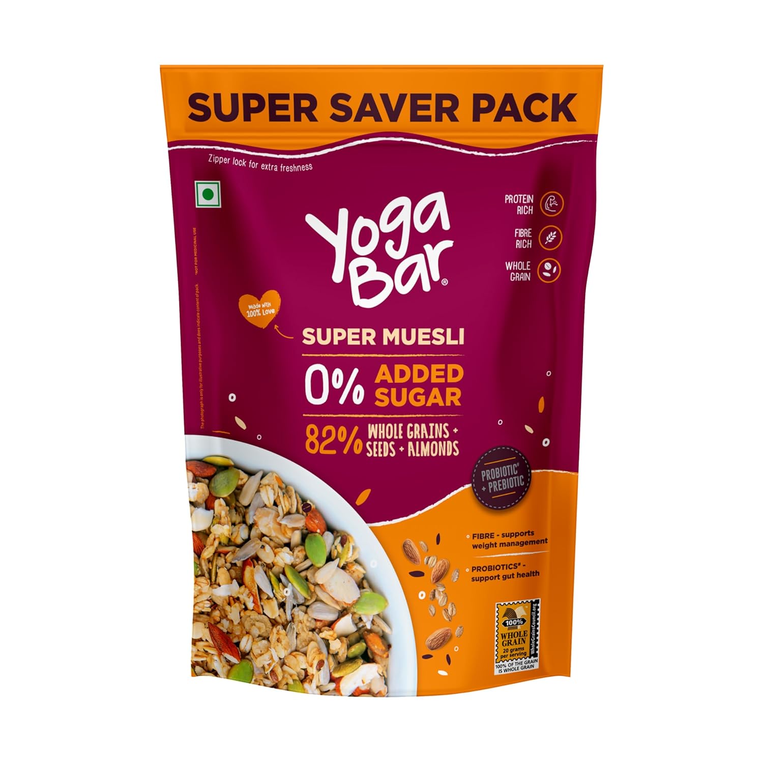Super Muesli, No Added Sugar 700gm
